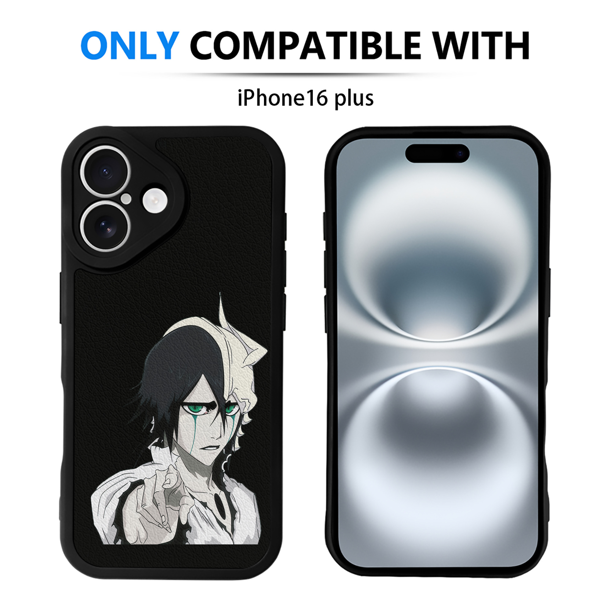 （画像用） ブリーチ ウルキオラ·シファー BLEACH Ulquiorra cifer 【iPhone 16シリーズ対応】シリコンスマホケース（レザー調） 材質：シリコン